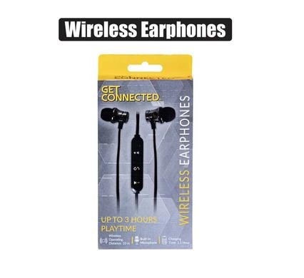 Wireless earphones mic + volume control