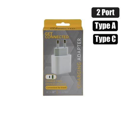 Usb plug-adaptor 2 ports type a + type c