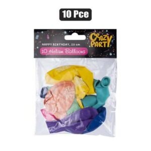 Balloons helium 10pc mix col-b/day f-01