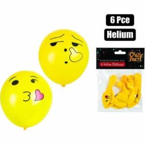 Balloons helium 6pc icon assorted f-01