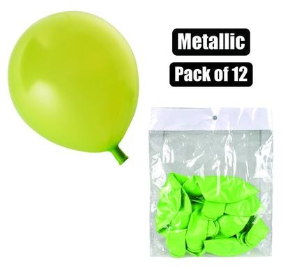 Balloons helium 1pc metallic l/grn f-01
