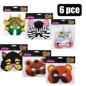 Party mask animal 6pc