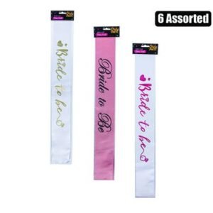 Party sash bride to be asstd