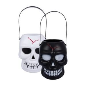 Halloween skull bucket asstd