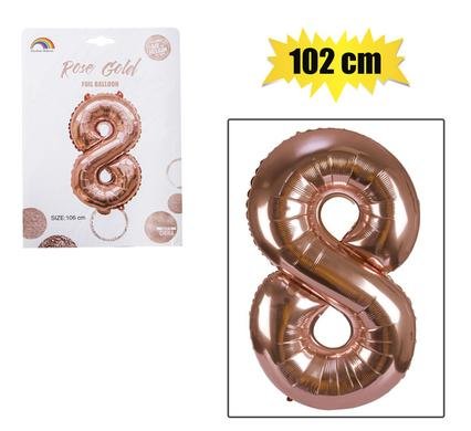 Balloon helium foil rose g 8 102cm f-04