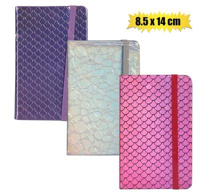 Notebook w/elastic band pattern 8x14cm