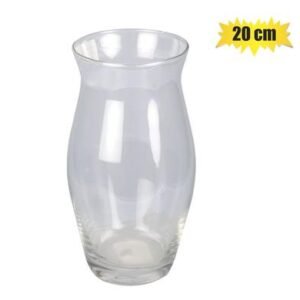 Vase glass amphora 20cm clear