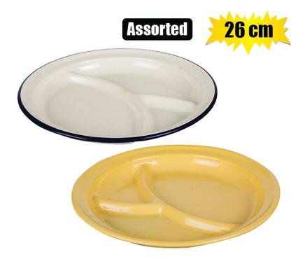Plate enamel 26cm sectional
