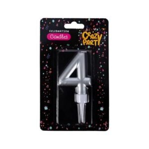 Candle birthday large foil number-4