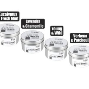 Candle in tin 6.6cm revive asstd