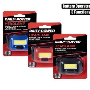 Torch headlamp cob 3 function (3xaaa)