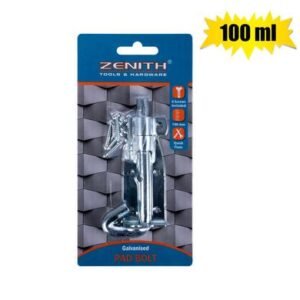Pad-bolt galv 100mm+screws zenith
