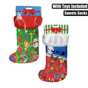 Xmas confec pv sock w/toys