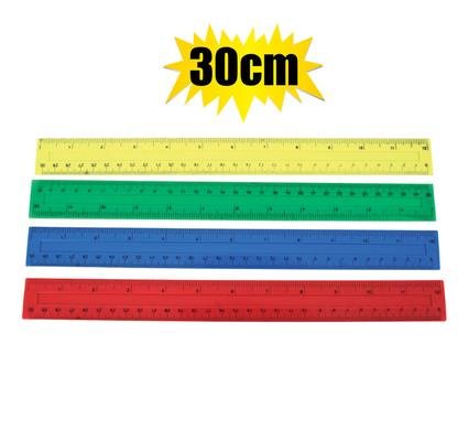 Stationery ruler 30cm plastic