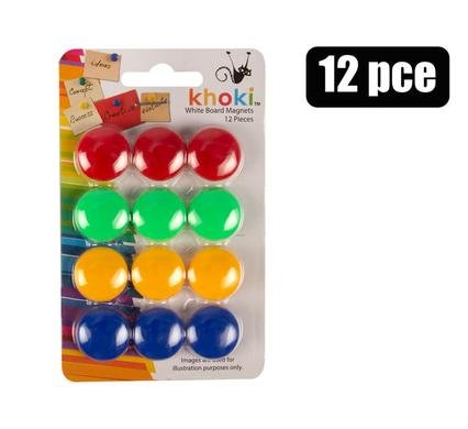 Stationery whiteboard magnets 12pc