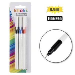 Pen fineliner red/blue/black 0.4mm