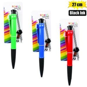 Pen novelty giant 27cm asst colour body