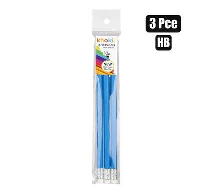 Pencil basic hb 3pce with eraser