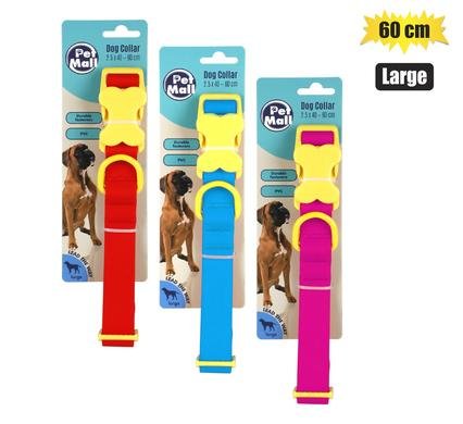 Pet dog collar pvc 2.5x40-60cm large