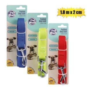 Pet dog-lead 1.8mx2cm asst colours