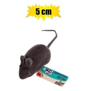 Pet cat toy grey mouse 5cm pdq