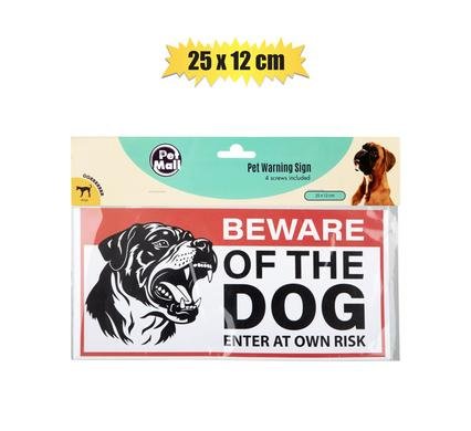 Pet dog warning signs 25x12cm asst