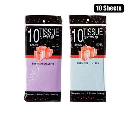Paper tissue 50x66cm 10xshts blue/lilac