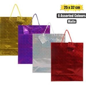 Gift-bag metallic ppr lrg 25x32cm matt
