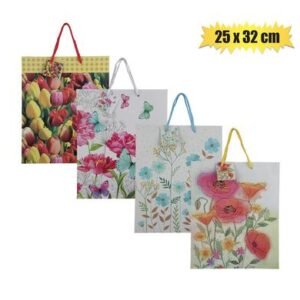 Gift-bag paper lrg 25x32cm everyday flwr
