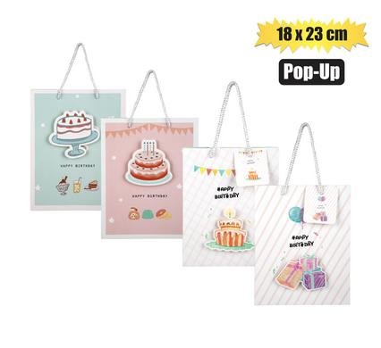 Gift-bag paper med 18x23cm pop-up