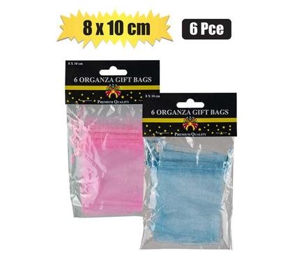 Gift-bag organza sml 6pce 8x10cm