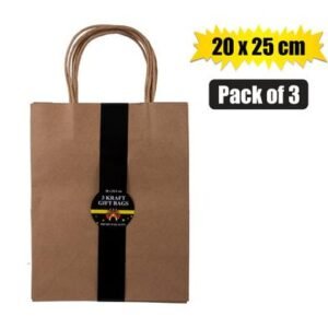 Gift-bag craft ppr 3 pack lrg 20x25.5cm