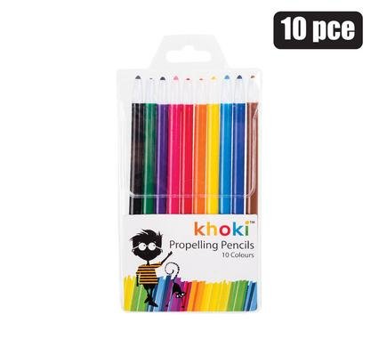Art+craft p/crayons retract 10pc thick