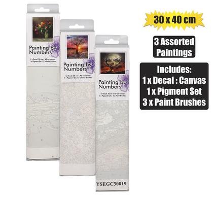 Art+craft paint-by-numbers 30x40cm