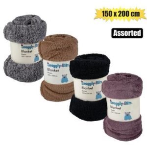 Blanket sherpa 150 x 200cm asstd