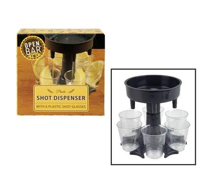 Shot dispenser pl w/6 glasses
