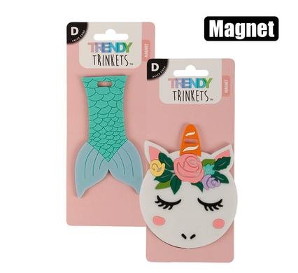 Magnet mermaid/unicorn asstd