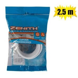Curtain wire 2.5m+hooks+eyes zenith