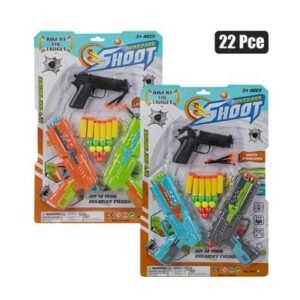 Gun foam dart, 2 handguns & pistol 22pc