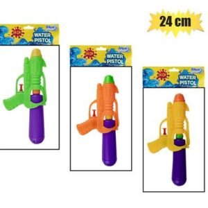 Gun water mini pistol 24cm, asstd