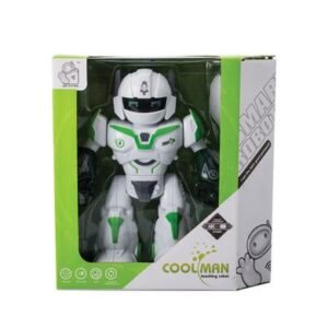 Battery operated robot green 22x17cm