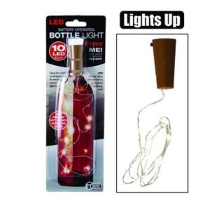 Orn light string 10 bulb w/cork b/o