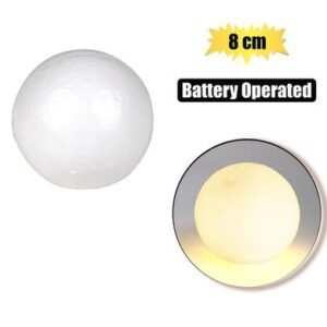 Orn light moon warm wht 8cm b/o