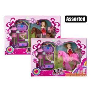 Pony and mini doll playset asstd