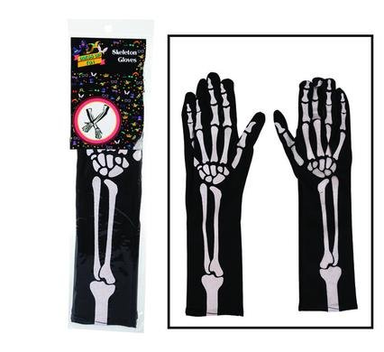 Dress up access gloves skeleton long