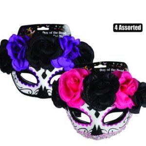 Dress up mask day of dead flowers