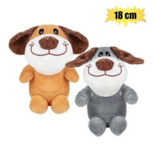 Plush dog smiling 18cm