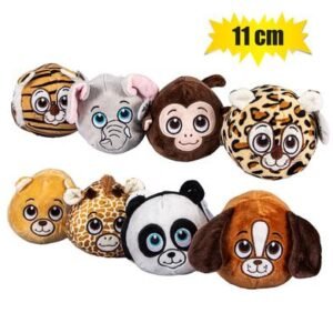 Plush novelty animal ball asstd 11cm