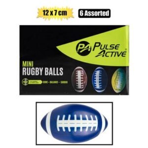 Ball rugby mini asstd 12x7cm