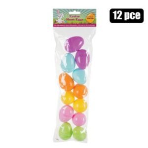 Easter hunt eggs plastic fillable 12pc